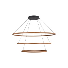 Golden Canada 5460-59-47-35 WA - Golden Lighting Veritas Integrated LED 59in 3-tier Chandelier in Walnut